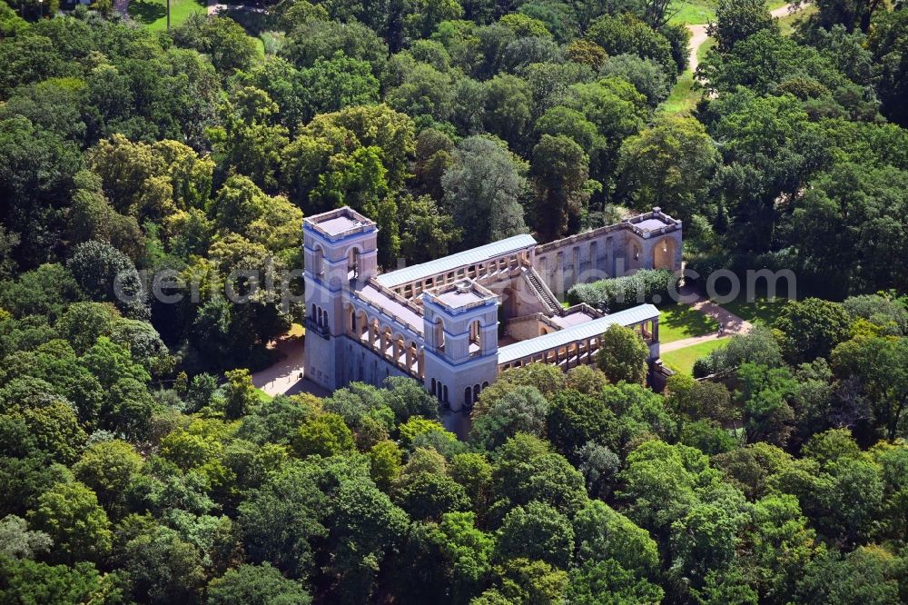 Aerial image Potsdam - Palace Belvedere on Pfingstberg in Potsdam in the state Brandenburg