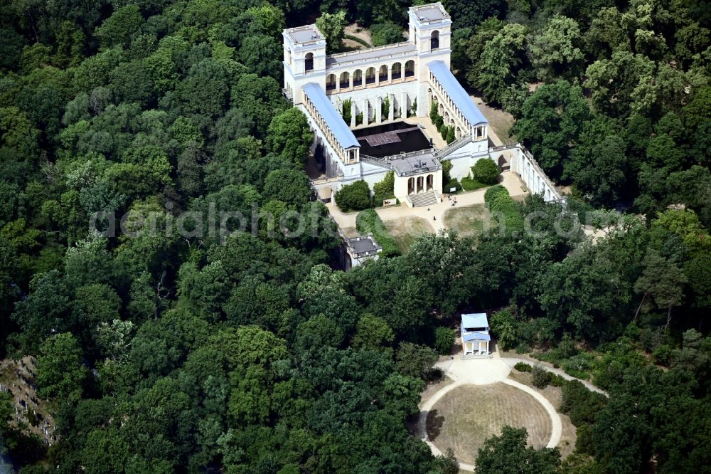 Aerial photograph Potsdam - Palace Belvedere on Pfingstberg in Potsdam in the state Brandenburg