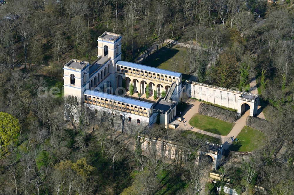 Aerial photograph Potsdam - Palace Belvedere on Pfingstberg in Potsdam in the state Brandenburg