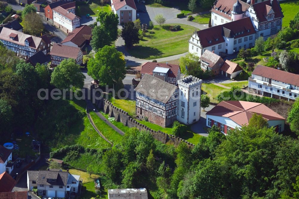 Aerial photograph Buchenau - Palace in Buchenau in the state Hesse, Germany