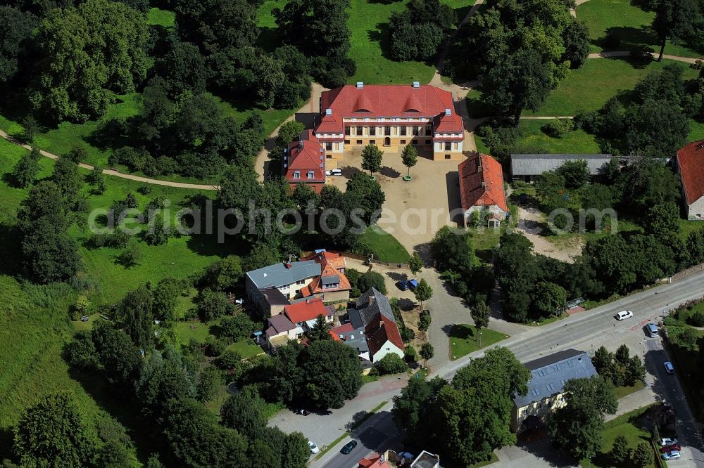 Aerial image Schwielowsee - Palace Caputh on Strasse der Einheit in Schwielowsee in the state Brandenburg