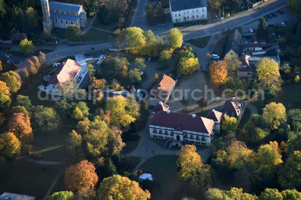 Aerial image Caputh - Palace Caputh on Strasse der Einheit in Caputh in the state Brandenburg