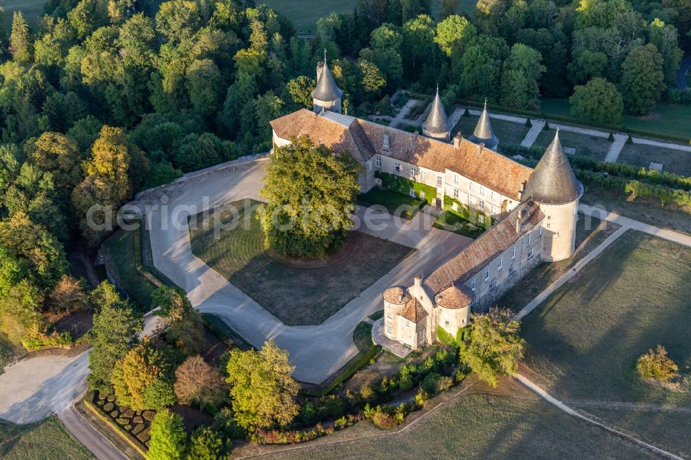 Frebecourt from above - Palace Chateau de Bourlemont in Frebecourt in Grand Est, France