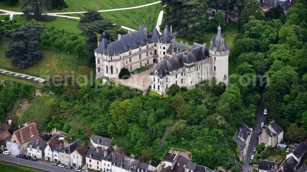 Aerial image Chaumont-sur-Loire - Palace in Chaumont-sur-Loire in Centre-Val de Loire, France