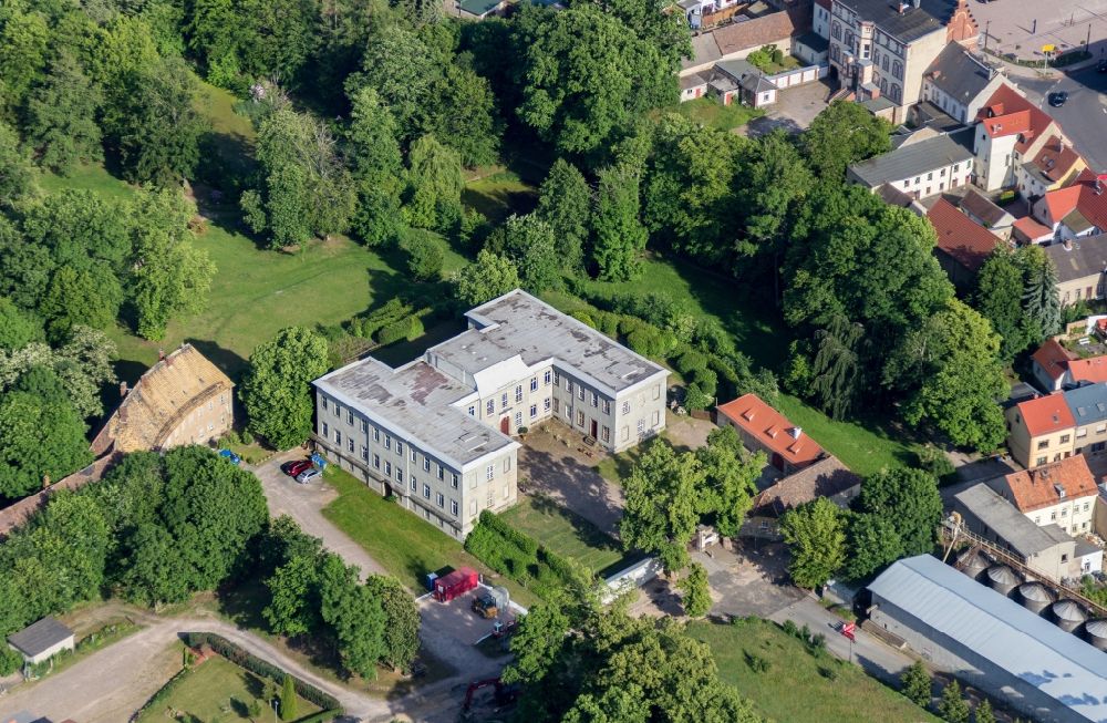 Aerial photograph Dahlen - Palace Dahlen in Dahlen in the state Saxony, Germany