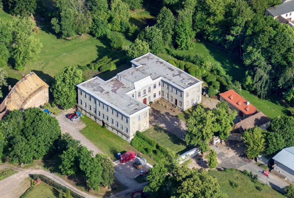 Dahlen from the bird's eye view: Palace Dahlen in Dahlen in the state Saxony, Germany