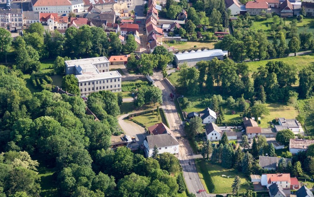 Aerial photograph Dahlen - Palace Dahlen in Dahlen in the state Saxony, Germany