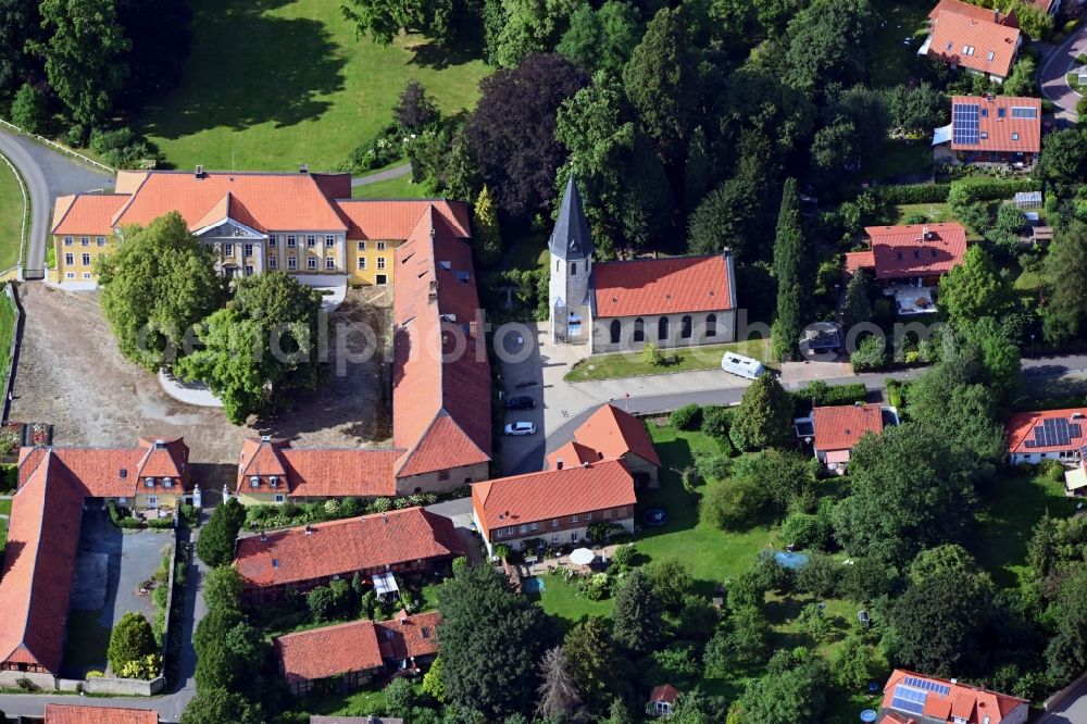Cremlingen from above - Palace Destedt in Cremlingen in the state Lower Saxony, Germany