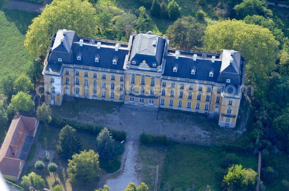 Dornburg from above - Palace in Dornburg in the state Saxony-Anhalt, Germany