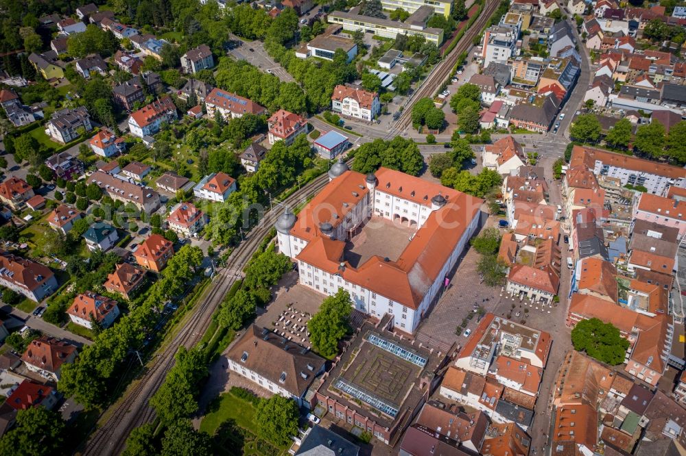 Aerial photograph Ettlingen - Palace in Ettlingen in the state Baden-Wurttemberg, Germany