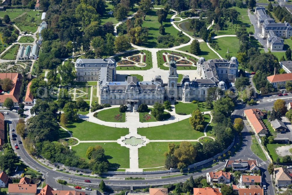 Keszthely from the bird's eye view: Palace Festetics- Palast in Keszthely in Komitat Zala, Hungary