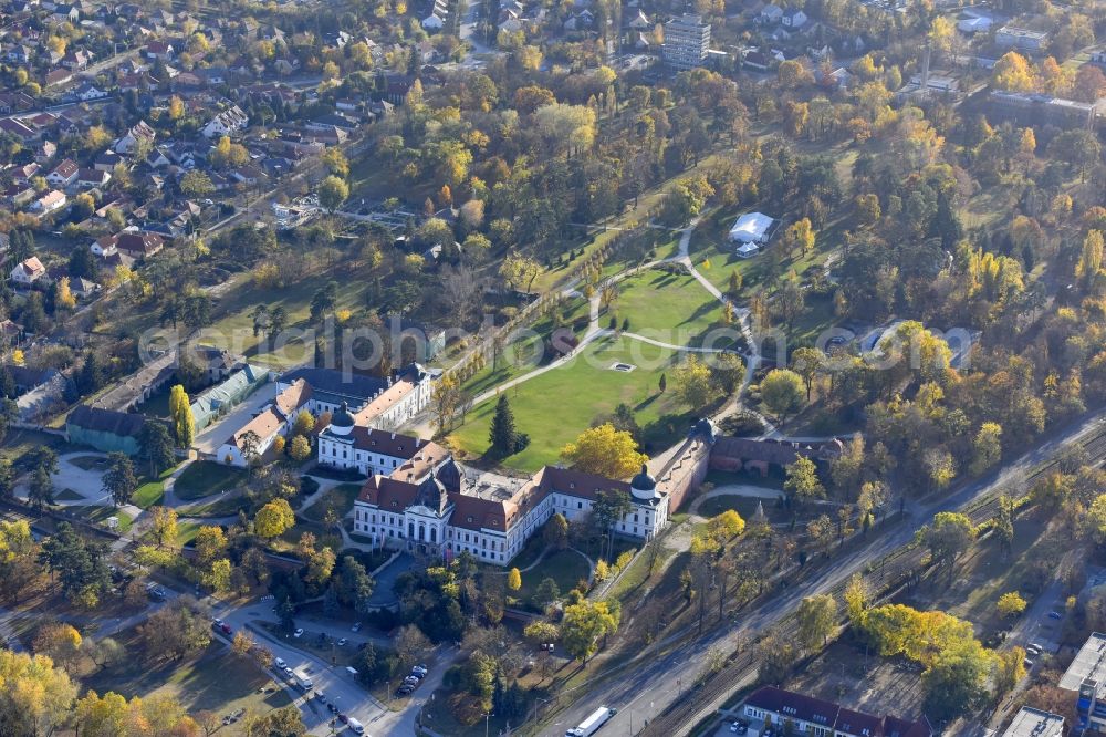Aerial image Gödöllö - Palace in Goedoelloe in Komitat Pest, Hungary