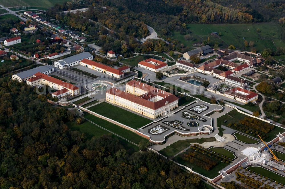 Aerial image Schloßhof - Palace of Schloss Schoenbrunn Kultur- and Betriebsges.m.b.H. in Schlosshof in Lower Austria, Austria