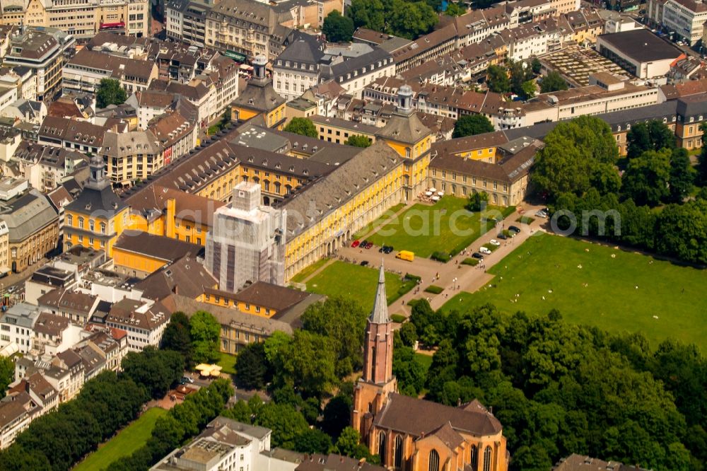 Bonn from above - Palace Kurfuerstliches Schloss Am Hof in the district Zentrum in Bonn, in the state North Rhine-Westphalia, Germany