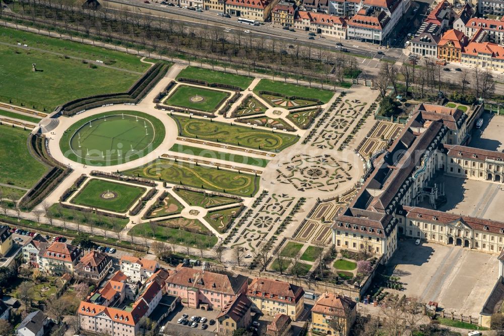 Aerial photograph Ludwigsburg - Palace in Ludwigsburg in the state Baden-Wurttemberg, Germany