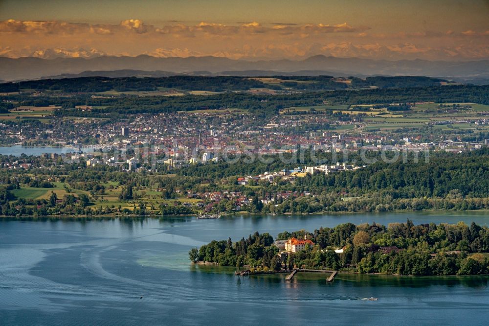 Aerial image Konstanz - Palace Mainau in Konstanz at island Mainau in the state Baden-Wuerttemberg, Germany