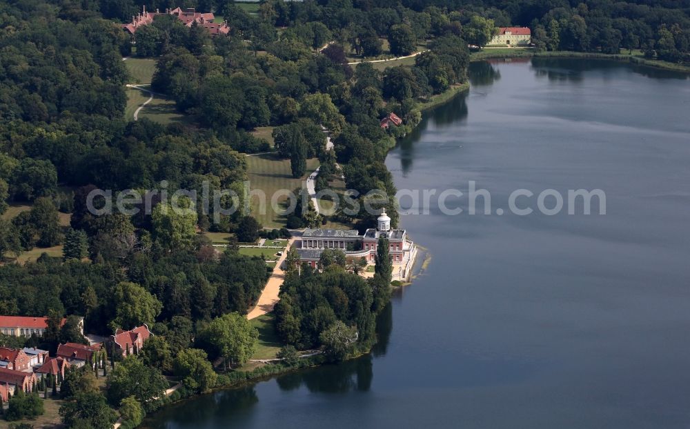Aerial image Potsdam - Palace - Marmorpalais Im Neuen Garten in the district Noerdliche Vorstadt in Potsdam in the state Brandenburg, Germany
