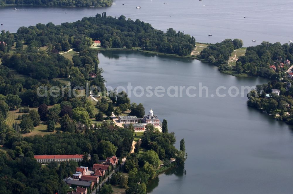 Aerial photograph Potsdam - Palace - Marmorpalais Im Neuen Garten in the district Noerdliche Vorstadt in Potsdam in the state Brandenburg, Germany