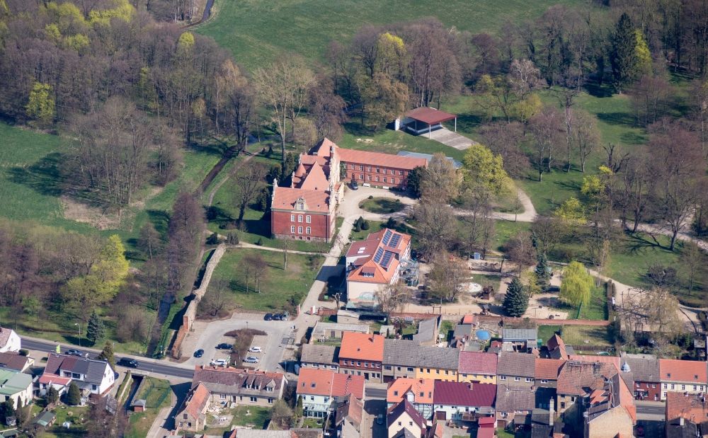 Aerial photograph Meyenburg - Palace in Meyenburg in the state Brandenburg, Germany