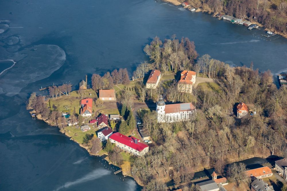 Aerial image Mirow - Palace Mirow in Mirow in the state Mecklenburg - Western Pomerania, Germany