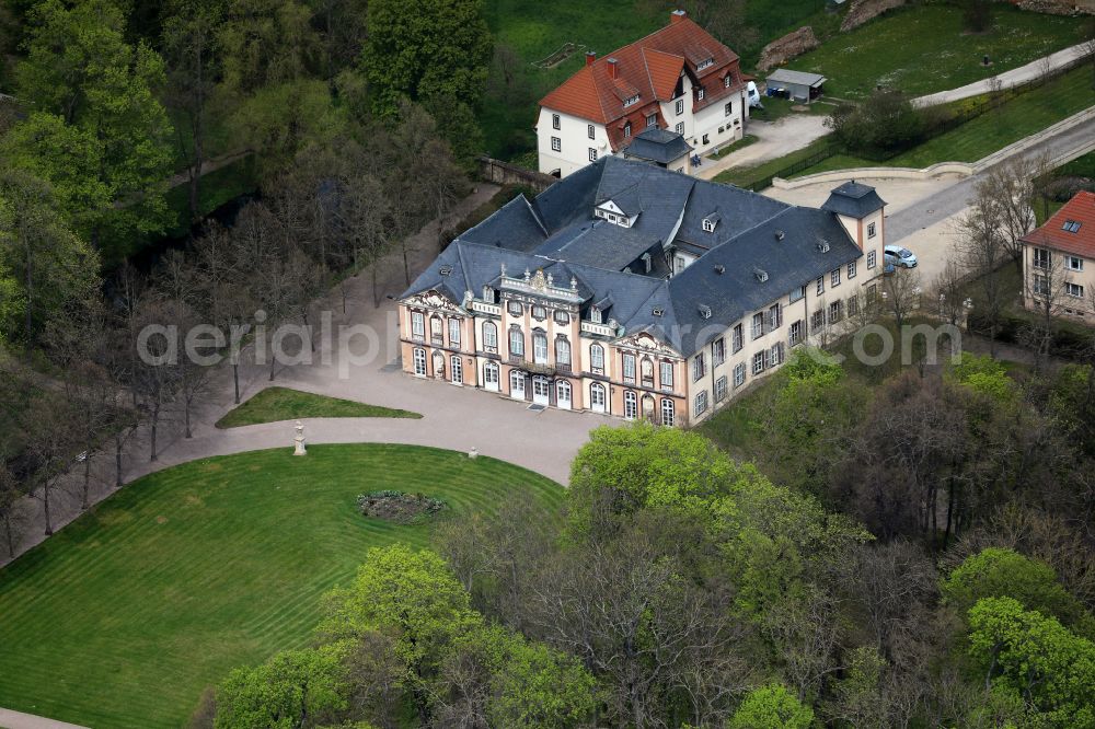 Aerial photograph Molsdorf - Palace on place Schlossplatz in Molsdorf in the state Thuringia, Germany