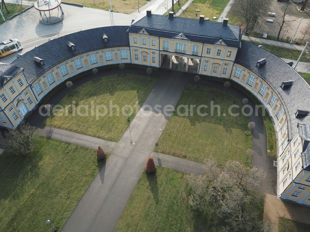 Gera from above - Palace Orangerie in Gera in the state Thuringia, Germany