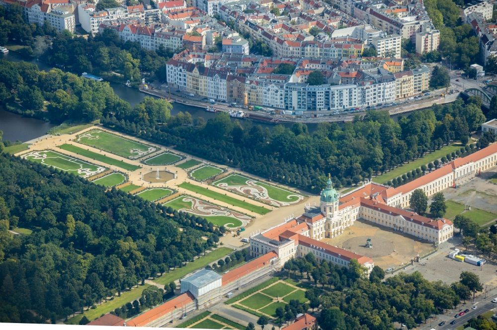 Berlin from above - Palace in the district Charlottenburg in Berlin, Germany