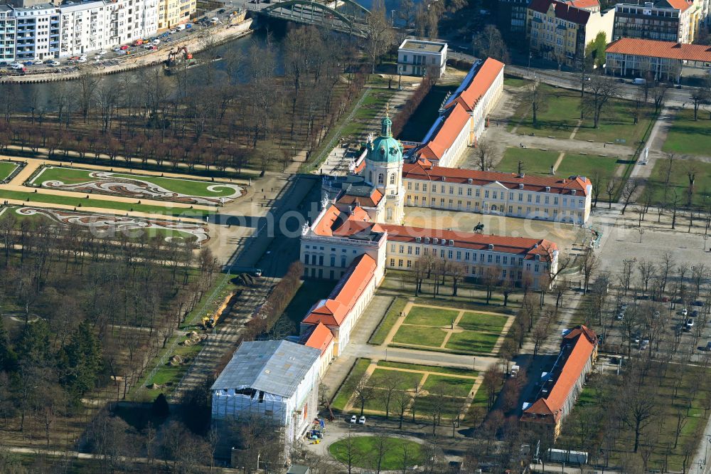 Berlin from the bird's eye view: Palace on street Spandauer Damm in the district Charlottenburg in Berlin, Germany