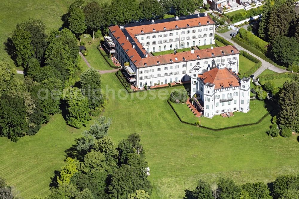 Aerial image Pöcking - Palace in the district Possenhofen in Poecking in the state Bavaria, Germany