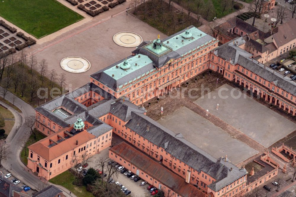 Aerial photograph Rastatt - Palace Residenzschloss Rastatt in Rastatt in the state Baden-Wuerttemberg, Germany