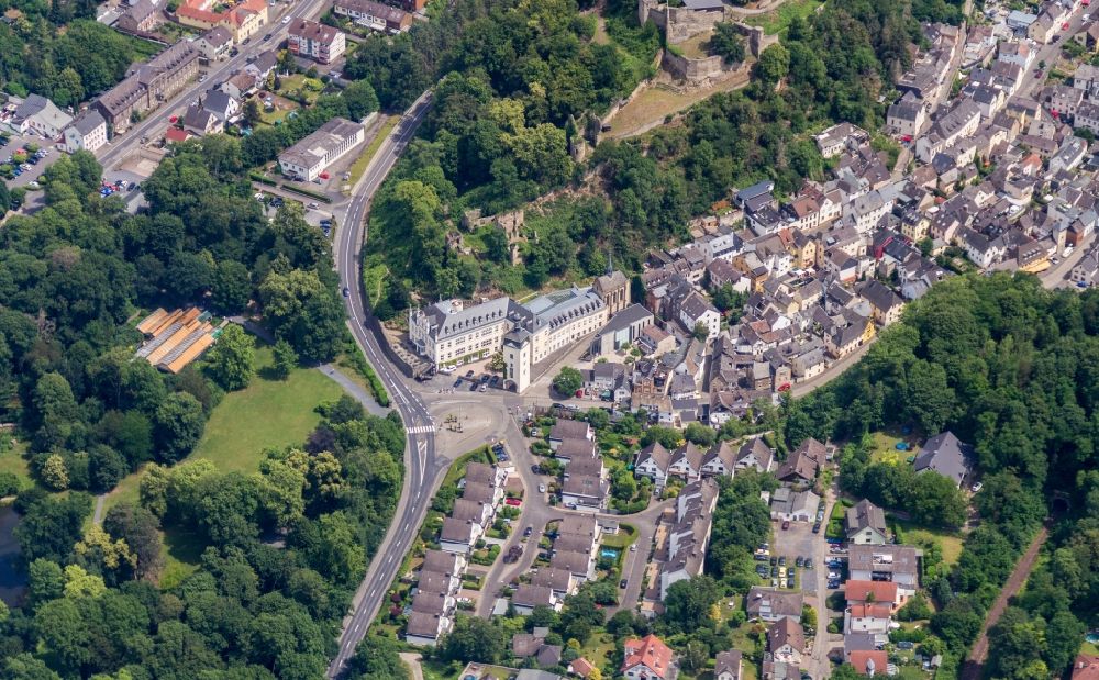 Bendorf from the bird's eye view: Palace Sayn in Bendorf in the state Rhineland-Palatinate, Germany