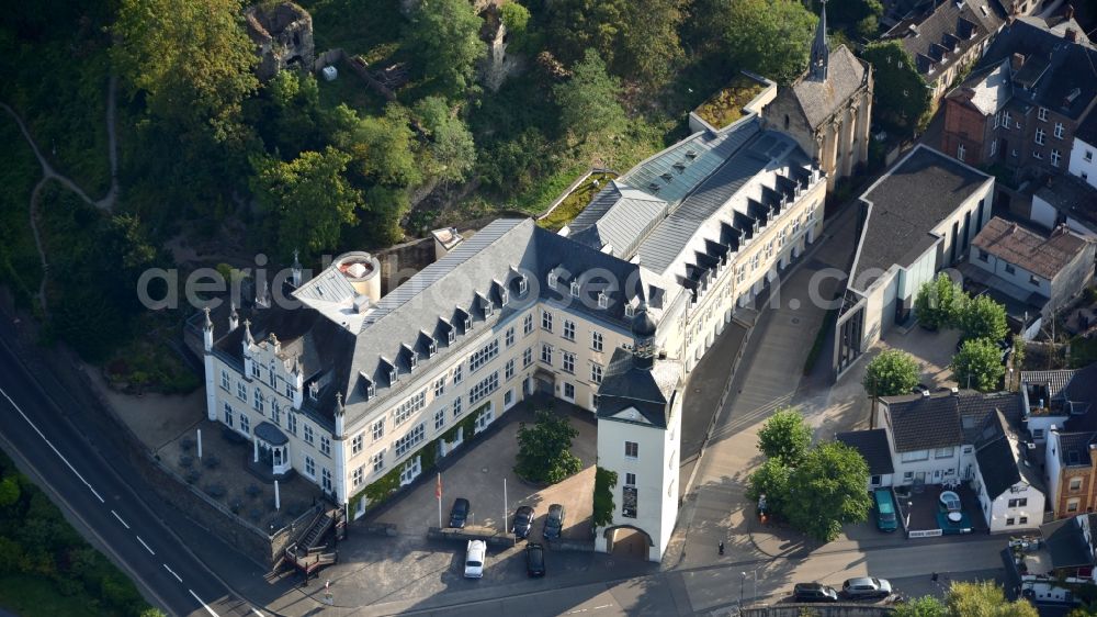 Bendorf from above - Palace Sayn in Bendorf in the state Rhineland-Palatinate, Germany
