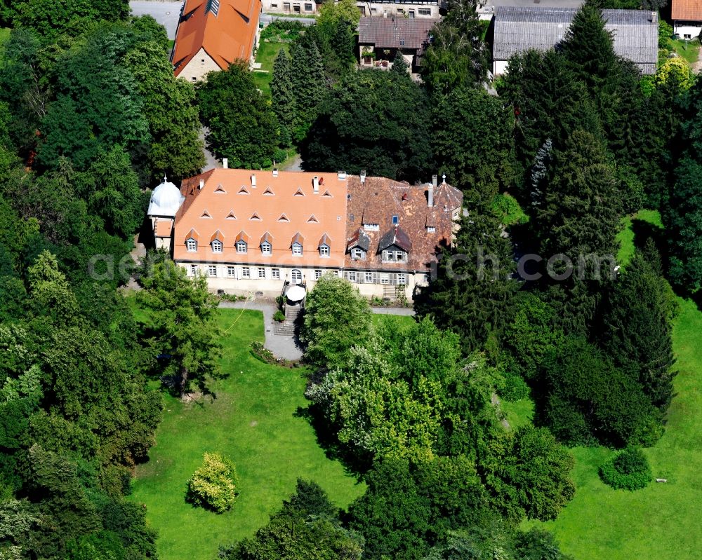 Sulzfeld from the bird's eye view: Palace Schloss Amalienhof in Sulzfeld in the state Baden-Wuerttemberg, Germany