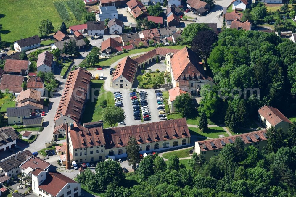 Aerial image Steinach - Palace Schloss Steinach on August-Schmieder-Strasse in Steinach in the state Bavaria, Germany