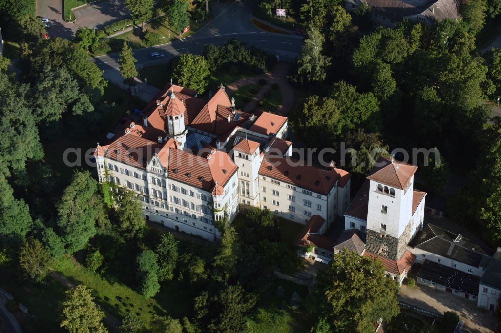 Waldenburg from the bird's eye view: Palace Schloss Waldenburg in Waldenburg in the state Saxony