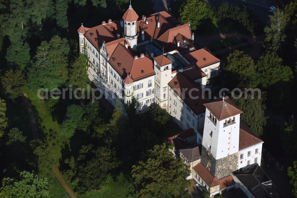 Aerial photograph Waldenburg - Palace Schloss Waldenburg in Waldenburg in the state Saxony