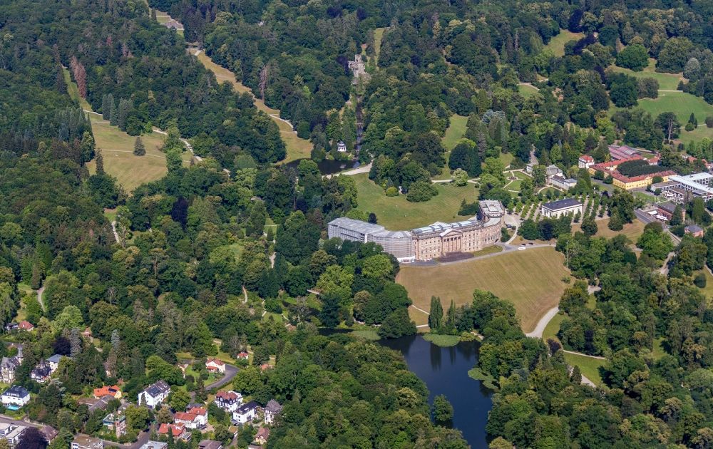 Kassel from the bird's eye view: Palace Wilhelmshoehe in Kassel in the state Hesse, Germany