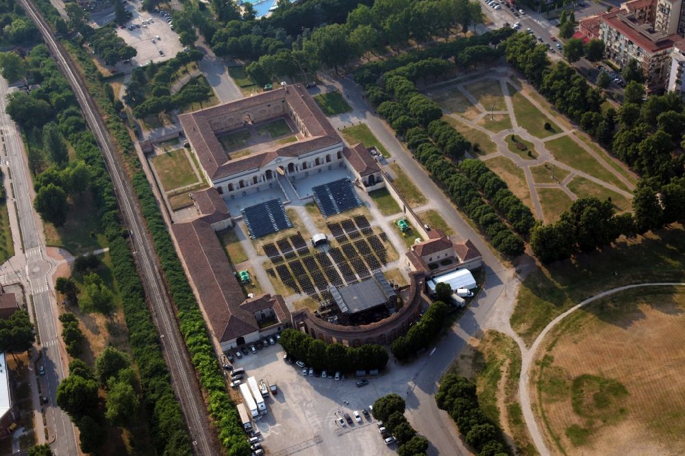 Mantua from above - Palace Palazzo del Te in Mantua in Lobardy, Italy