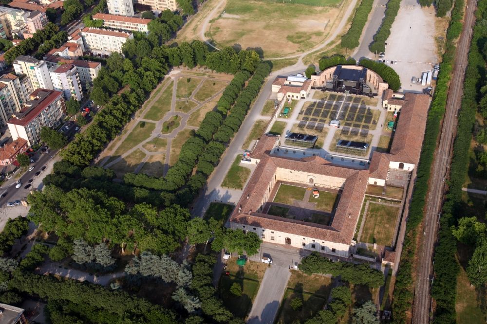 Aerial photograph Mantua - Palace Palazzo del Te in Mantua in Lobardy, Italy