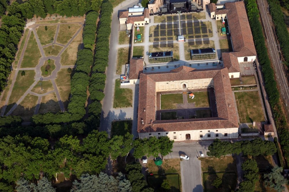 Mantua from the bird's eye view: Palace Palazzo del Te in Mantua in Lobardy, Italy