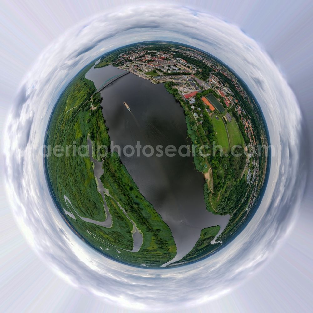 Aerial image Gryfino - Circumferential, horizontally adjustable 360 degree perspective in Gryfino in Zachodniopomorskie, Poland