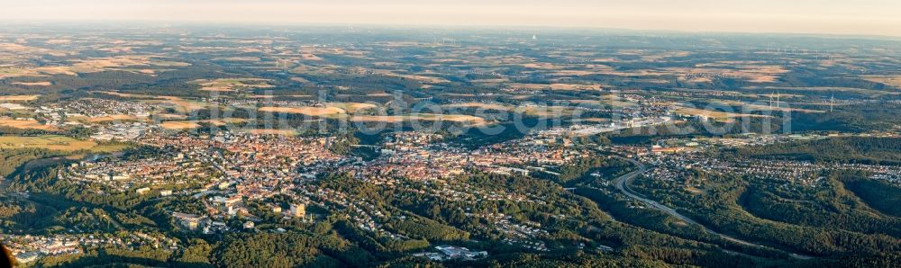 Aerial photograph Pirmasens - Panoramic perspective in Pirmasens in the state Rhineland-Palatinate, Germany
