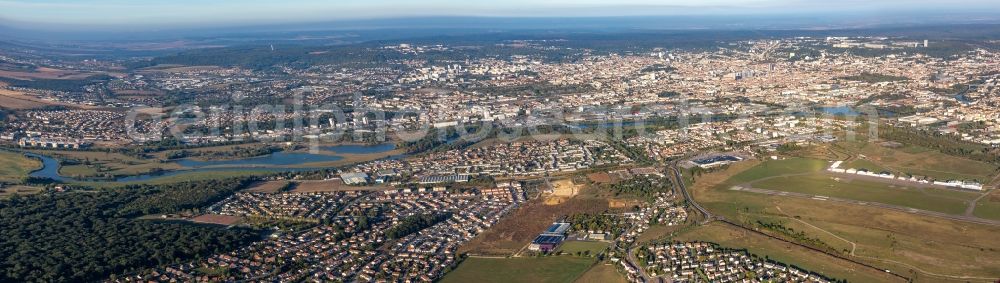 Aerial photograph Nancy - Panoramic perspective of the city area with outside districts and inner city area in Nancy in Grand Est, France