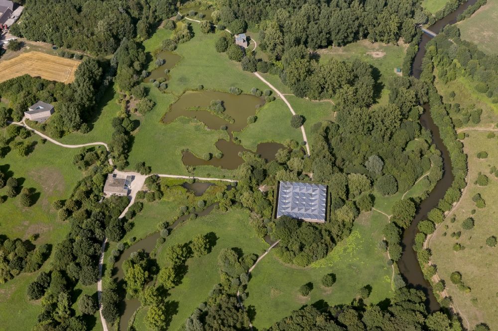 Aerial image Neuss Holzheim - Park site of the Museum Hombroich near Neuss, North Rhine-Westphalia