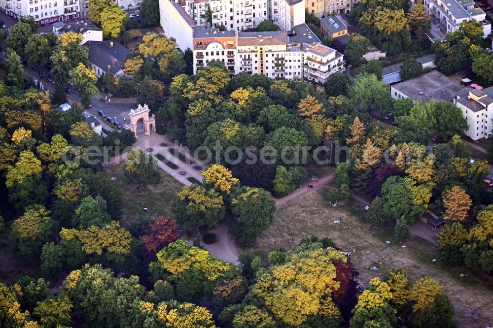 Aerial image Berlin - Park of Buergerpark Pankow in Berlin, Germany