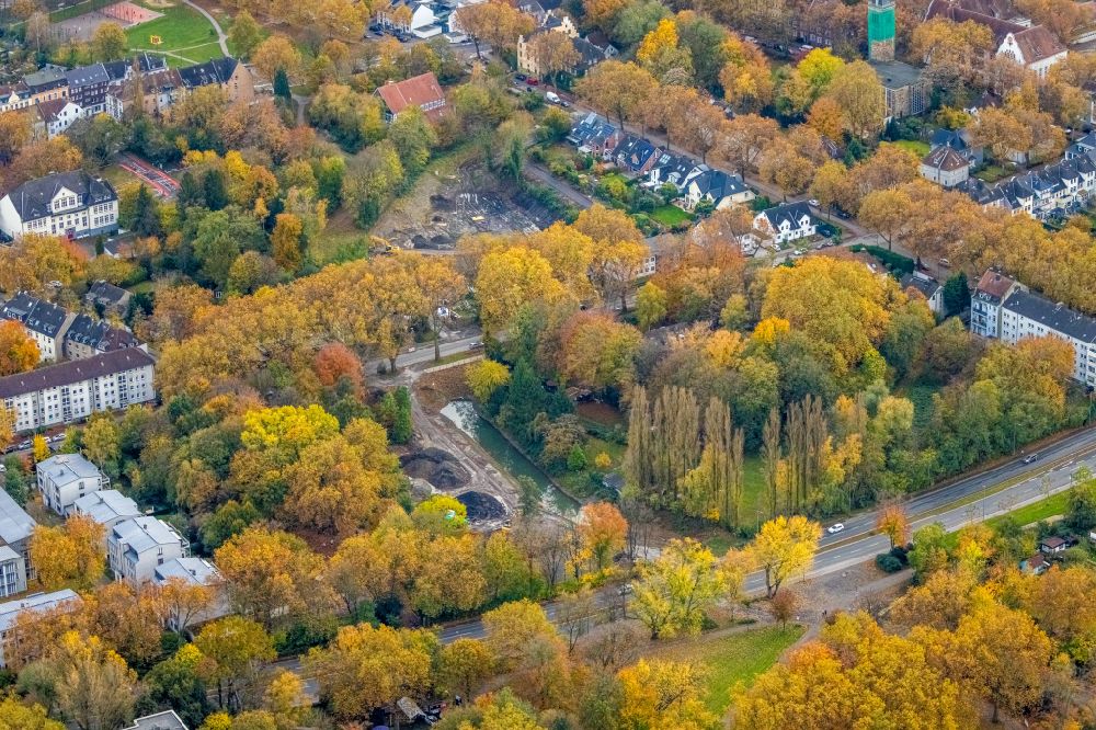 Aerial image Gelsenkirchen - Park of Burgers Park in the district Bulmke-Huellen in Gelsenkirchen at Ruhrgebiet in the state North Rhine-Westphalia, Germany