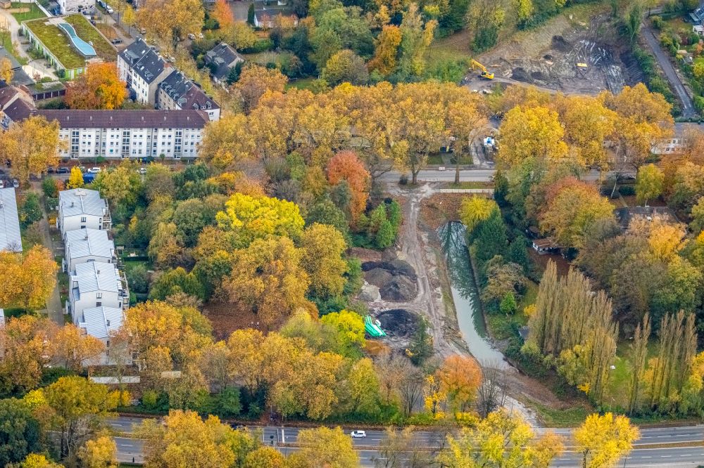 Aerial photograph Gelsenkirchen - Park of Burgers Park in the district Bulmke-Huellen in Gelsenkirchen at Ruhrgebiet in the state North Rhine-Westphalia, Germany