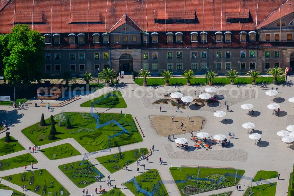 Erfurt from the bird's eye view: Park of Egapark in the district Hochheim in Erfurt in the state Thuringia, Germany