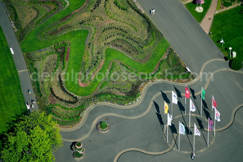 Aerial photograph Erfurt - Park of Egapark in the district Hochheim in Erfurt in the state Thuringia, Germany