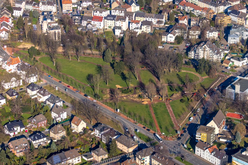 Aerial image Bochum - Park of Friedenspark on street Bussmanns Weg in the district Wattenscheid in Bochum at Ruhrgebiet in the state North Rhine-Westphalia, Germany